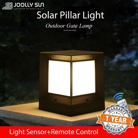 Solar Post Lamp Outdoor Light Waterproof Gate Pillar Fence .